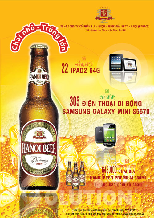 thiết kế poster quảng cáo sản phẩm mới công ty bia hà nội